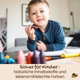 Honeysticks Honeysticks Wachsmalstifte aus 100 % Bienenwachs (12er-Pack) – Ungiftig Wachsmalstifte ab 1 Jahr für Kleinkinder – Natürliche Inhaltsstoffe und Lebensmittelechte Farben, Höchste Sicherheitsstandards