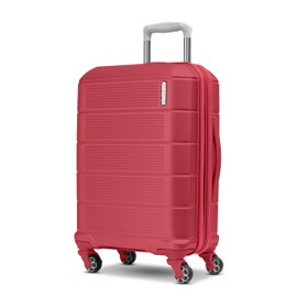 American Tourister Stratum 2.0 Expandable Hardside Luggage with Spinner Wheels, Radient Raspberry, Carry-on