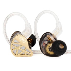 keephifi CCZ MC04 In-Ear Monitor, In-Ear Headphones with Cable, 3.5 mm Plug, Tangle-Free Silver-Plated OFC, Gaming Earbuds with 10 mm Hybrid Drive 1DD+1BA, Zero-Latency IEMs for DJs and Musicians