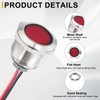 PATIKIL 2Pcs 22mm(7/8") Indicator Light,12V-24V AC/DC 20mA LED Metal Signal
