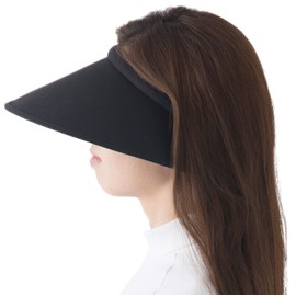 Onta well Large Brim Sun Brim, UV Protection, Sun Visor, Long Sides, Protects Your Ears From UV Rays, Black