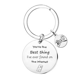 YpbbyKit Gifts for Men Valentine's Day Keyring You're The Best Things I've Ever Found On The Internet Keyring Present for Boyfriend Girlfriend