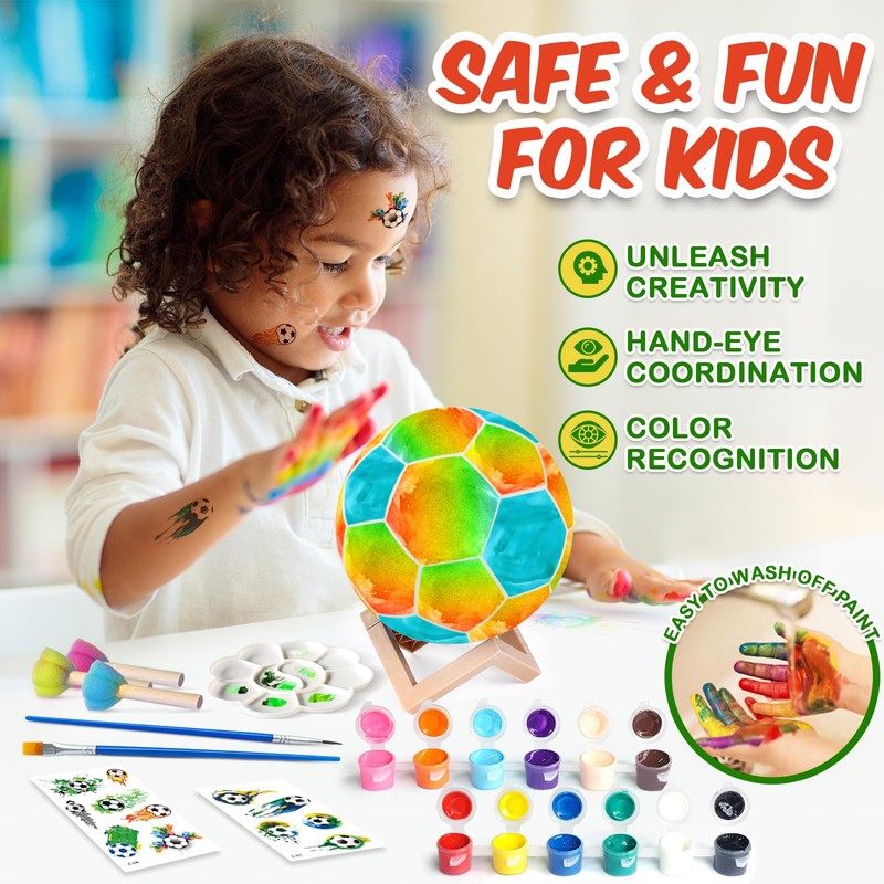 Paint Your Own Football Painting Lamp Kit, World Cup 3D