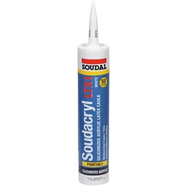Soudal 400400 Soudacryl LTX1 Premium Grade 50-Year Siliconized Latex Acrylic, 10.3 oz Tube, White