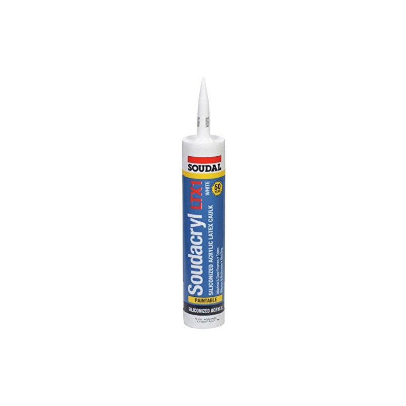 Soudal 400400 Soudacryl LTX1 Premium Grade 50-Year Siliconized Latex Acrylic,
