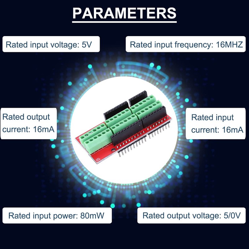 DAOKAI Screw Shield V2 Expansion Card, Stackable PCB Board, Durable,