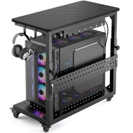 GreenForest Heavy Duty PC Stand, Gaming Computer Tower Cart with Wheels
