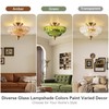 FTL Gold Semi Flush Mount Ceiling Light, Vintage Scalloped Transparent