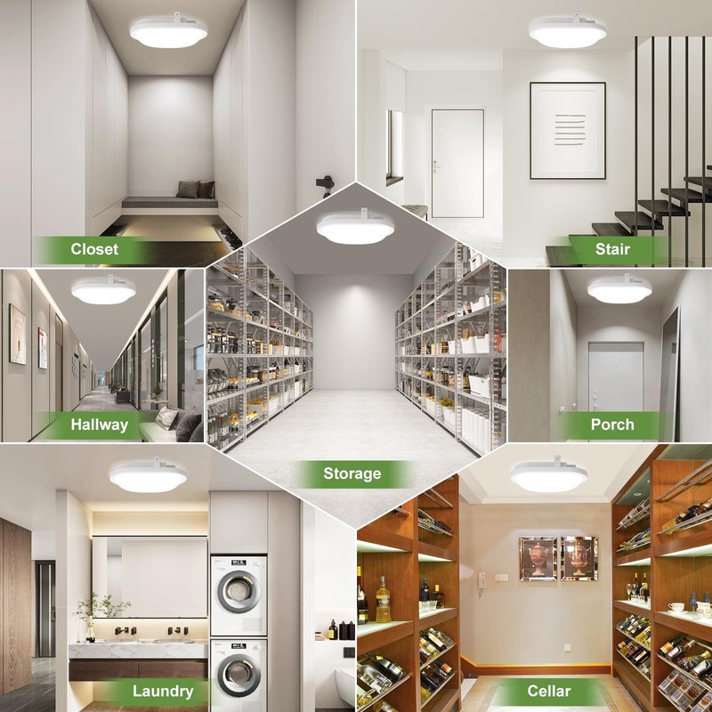 LEZOE 18W LED Wet Room Light with Motion Sensor Indoor,