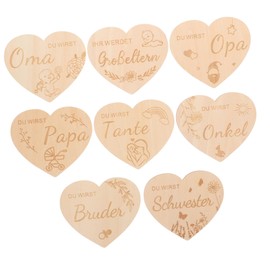 Kisangel 1 Set Birthday Milestone Cards Wooden Signs for Growth Photography Monthly Commemorative Keepsake Durable Safe Wood for Parents Name Signs for Nursery