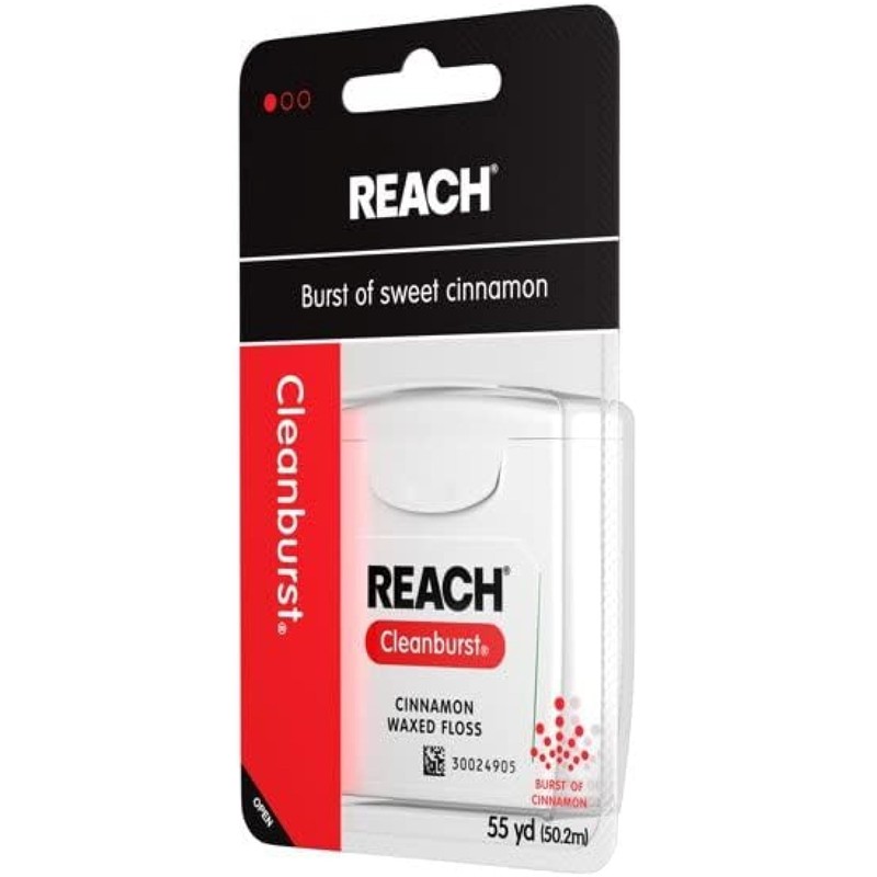 Reach Clean Burst Dental Floss, Cinnamon 55 yd (3 Pack)