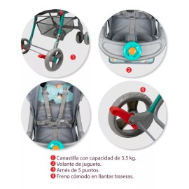 Trendy Kids Carriola Trendy Kids Happy Reclinable Ligera Color Menta