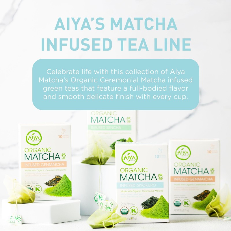 Aiya Organic Matcha Infused Gyokuro | Organic Ceremonial Matcha Green