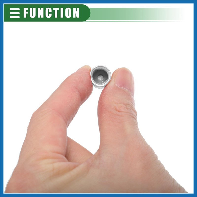 A ABSOPRO Tire Valve Stem Caps, 17mm, Aluminum Alloy, Silver