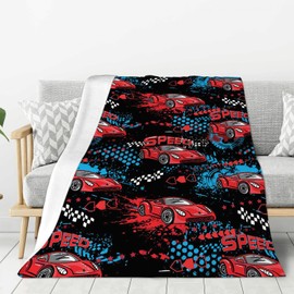 Zhongh Cars Blanket Car Throw Blankets Cozy Fleece Flannel Plush Blanket Bedding Cars Gifts for Boys Girls Men Women Lovers Adults Decor for Couch Sofa Bed 40"X50"