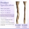 Fshine Extensiones Cabello Real 50gr 16in 10pz Rubio Ceniza 613