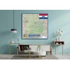 Missouri State Physical Map - 16.5 x 16.5 Inches -