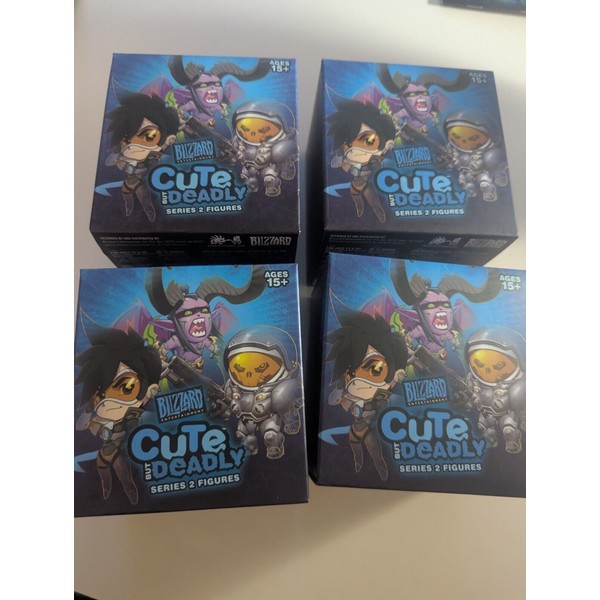 lot of 4 CUTE BUT DEADLY mystery figure boxes SERIES
