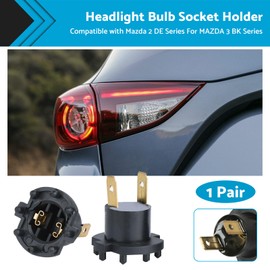 MAX COOL 2pcs Headlight Bulb Socket Adapter Holders Suitable for Mazda 2 DE Suitable for Mazda 3 BK