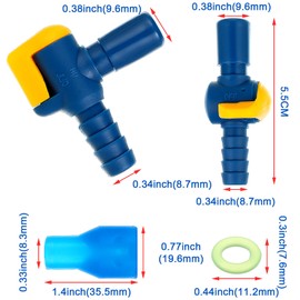 6 Piezas de Válvula de Mordida de Repuesto para Válvula de Mordida, 4 Piezas de Válvula de Cierre, 2 Piezas de Junta Tórica de Goma y Tubo Aislado para Paquete de Hidratación Vejiga Ciclismo