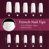 500PCS Natural False Nails Tips Lady French Style Acrylic Artificial