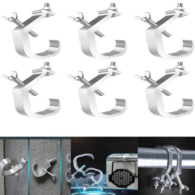 Naisfei 6 Pcs Stage Lighting Clamps, Stage Light Clamp Heavy