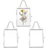 DICOSMETIC Pack of 3 Brass Hanging Glass Frames for Pressed