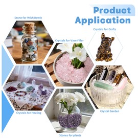 mookaitedecor 450 g Natural Mini Gemstones Tumbled Stones for Decoration, Charging Stones Decorative Stones for Garden Decoration
