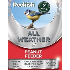 Peckish All Weather Metal Peanut Bird Feeder, Small
