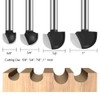 ASNOMY 4Pcs Core Box Router Bit, 1/4 Inch Shank Round