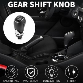 TUCKBOLD 5 Speed Manual Gear Shifter Knob for Skoda Octavia II Durable | Front Automotive Gearbox Stick Shifter Lever Knob Black Plastic 1 Pc