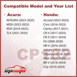 EPAuto CP182 (CF11182) Cabin Air Filter Replacement for Honda Accord, Civic, CR-V, Fit, HR-V, Insight, Odyssey, Pilot, CR-Z, Clarity, Acura Integra, MDX, RDX, TLX - Fits Select Models 2009-2025