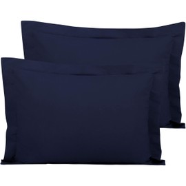 FLXXIE Microfiber Queen Pillow Shams Set of 2, Fade, Wrinkle and Shrinkage Resistant Soft Pillow Covers with Envelope Closure Euro Sham Covers (Navy Blue, 20 x 30 Inches)