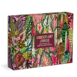 Galison Houseplant Jungle Multi Puzzle Set from Galison - Includes Three 250 Piece Puzzles Featuring Botanical Photographs from Troy Litten, Thick and Sturdy Pieces, Fun and Challenging Activity