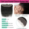 Nicewig 13x4 Kinky Straight HD Lace Frontal Closure Transparent Lace