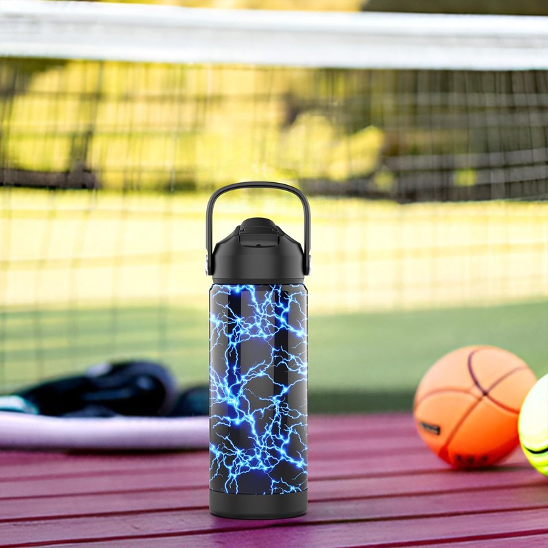 Ntswasd Boys Water Bottle with Straw,18 oz Kids Insulated Cups