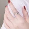 Haoze Initial Letter Ring for Women Silver Stackable Alphabet Rings