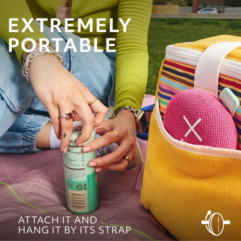 ULTIMATE EARS MINIROLL Ultra-Portable Waterproof Bluetooth Speaker, Big Bass, IP67
