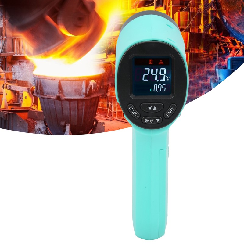 Temperature Measuring Gun NonContact Infrared Portable Handheld Thermometer HW550(Green )