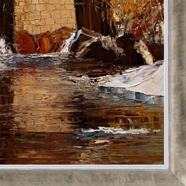 ArtistBe Old mill with Champagne Silhouette