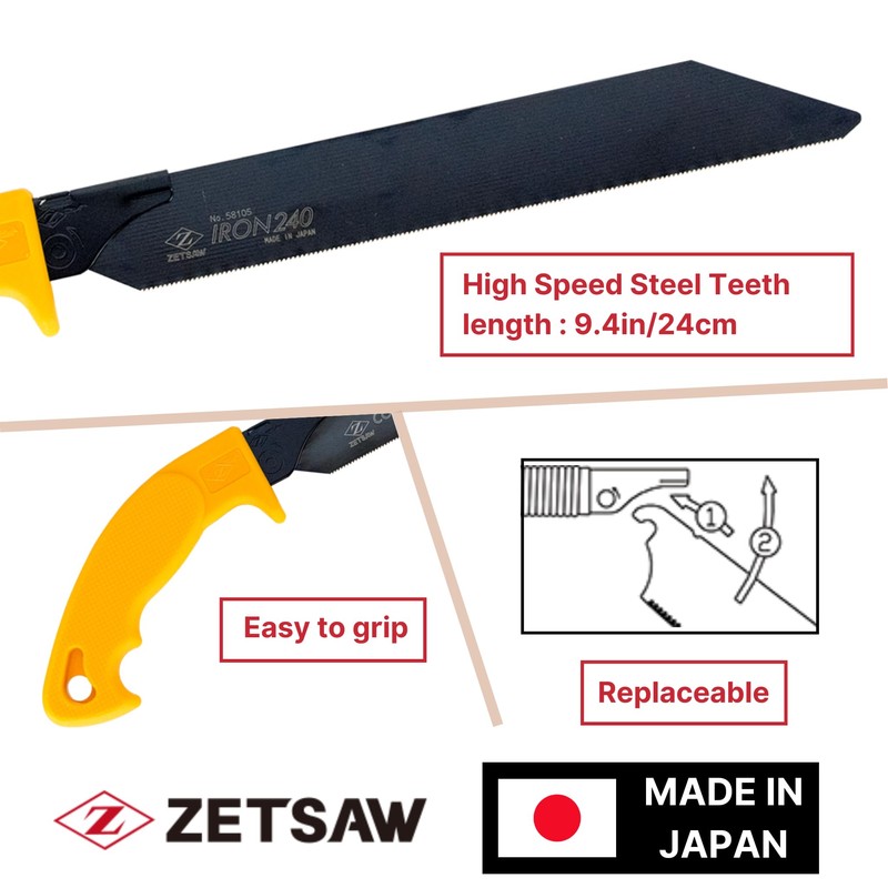 Japanese Saw 240 mm Iron240 Z-saw (4963041581043)