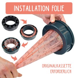 olalao Nappy Bin Refill Film 8 Pack - Compatible with Tommee Tippee Twist & Click, Spross and Littycat Refill Cassettes (Pack of 8)