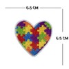 Autism Awareness Heart Embroidery Patch Iron on or Sew on