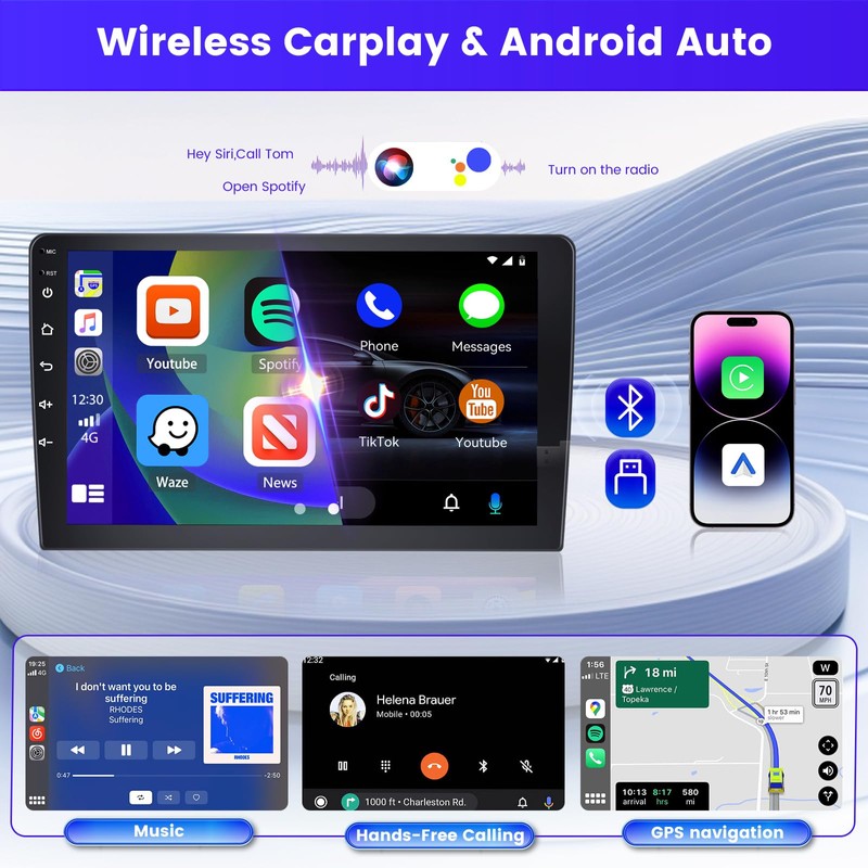 Inefala 2+64G Android 13 Car Stereo Radio for Toyota Prius