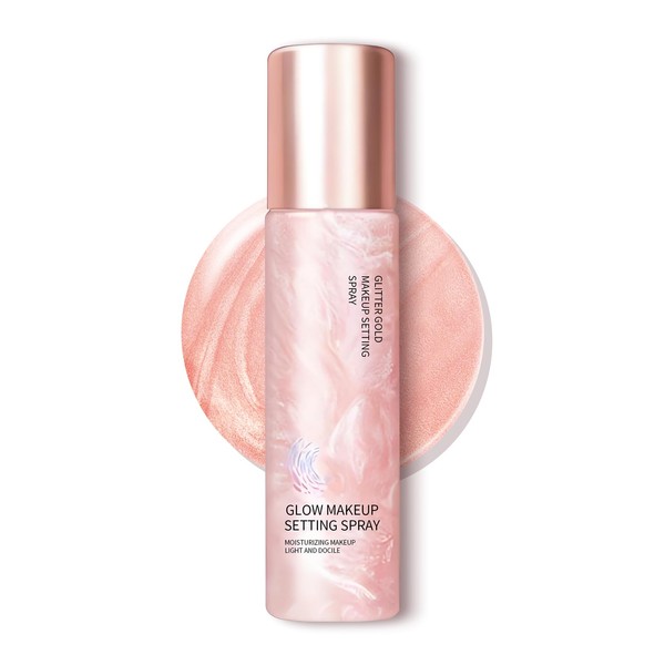ZHISHUDL Glow Makeup Setting Spray, Shimmer Dewy Hydrating Setting Spray