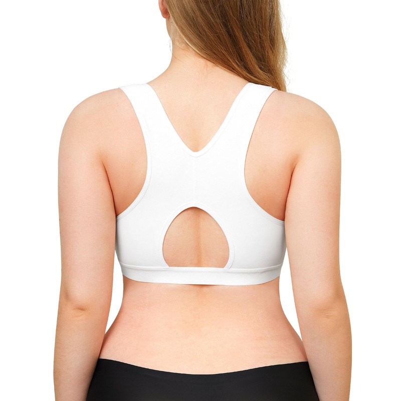 Wonderience Post-Surgical Bra Wide Adjustable Straps with Front Closure Wirefree