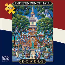 Buffalo Games - Eric Dowdle - Independence Hall - 500 Piece Jigsaw Puzzle for Adults Challenging Puzzle Perfect for Game Nights - Finished Puzzle Size is 21.25 x 15.00