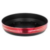 KORAD Red with silver strips plastic round indoor flowerpot with