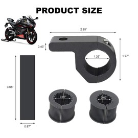 Wevdn Motorcycle Mounting Bracket, Aluminum Alloy Roll Bar Clamp for Driving Fog Lights Work Auxiliary Light, Horizontal Bull Roll Cage Universal Clamp Bracket for Car Motorcycle