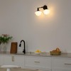 Pathson 2-Lights Milk White Glass Wall Sconce Lights, Modern Classic